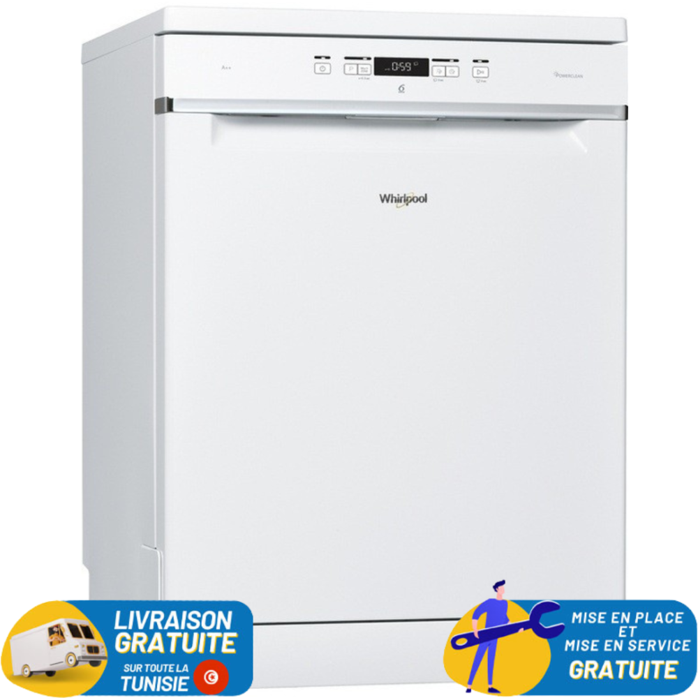 Lave vaisselle Whirlpool 6th SENSE 14 Couverts / Blanc