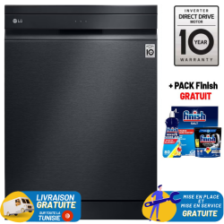 LAVE VAISSELLE LG 14 Couverts  MIDDLE BLACK + PACK Finish GRATUIT