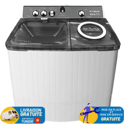 Machine à Laver Semi Automatique FRESH 15Kg Blanc & Gris - TTW-15G