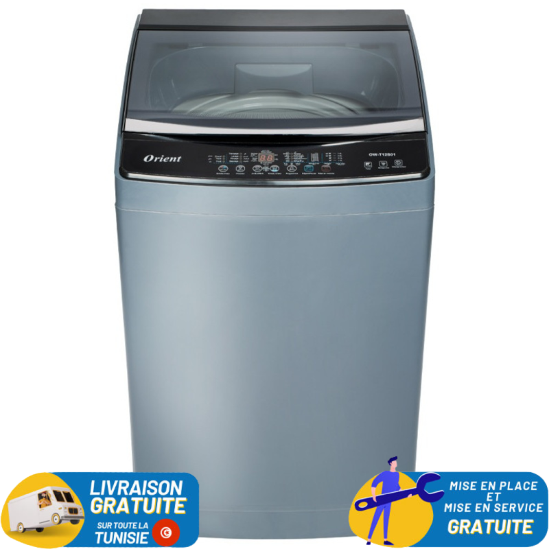 Machine à laver Automatique Orient OW-T12S01 / 12KG / Silver / OW-T12S01