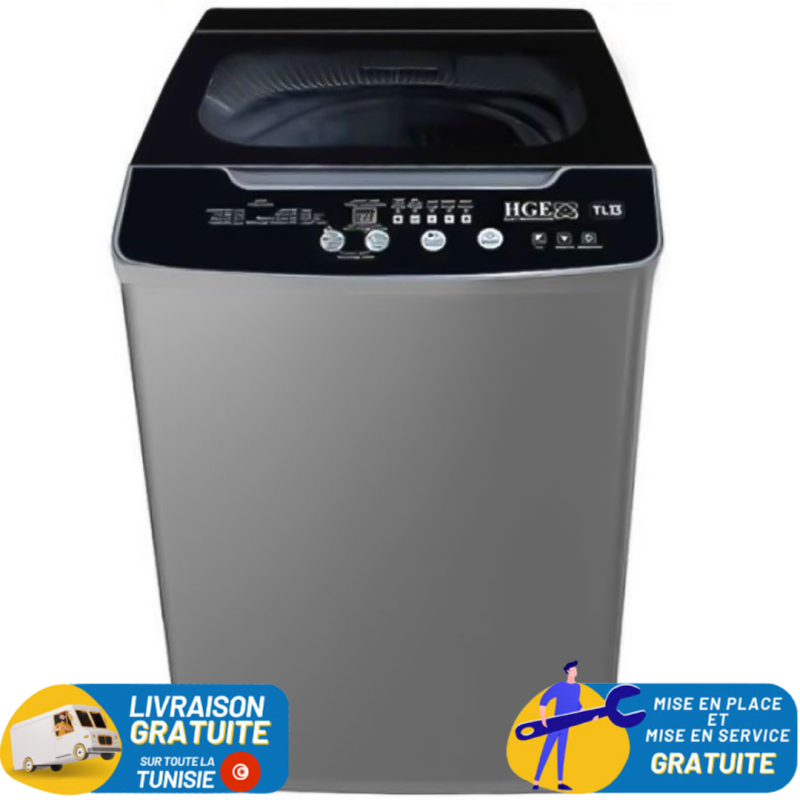 Machine à Laver Top HGE TL13 13kg / Silver / TL13