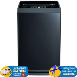 Lave linge Top BIOLUX MTOP11S / 11 Kg / Acier Noir / MTOP11S