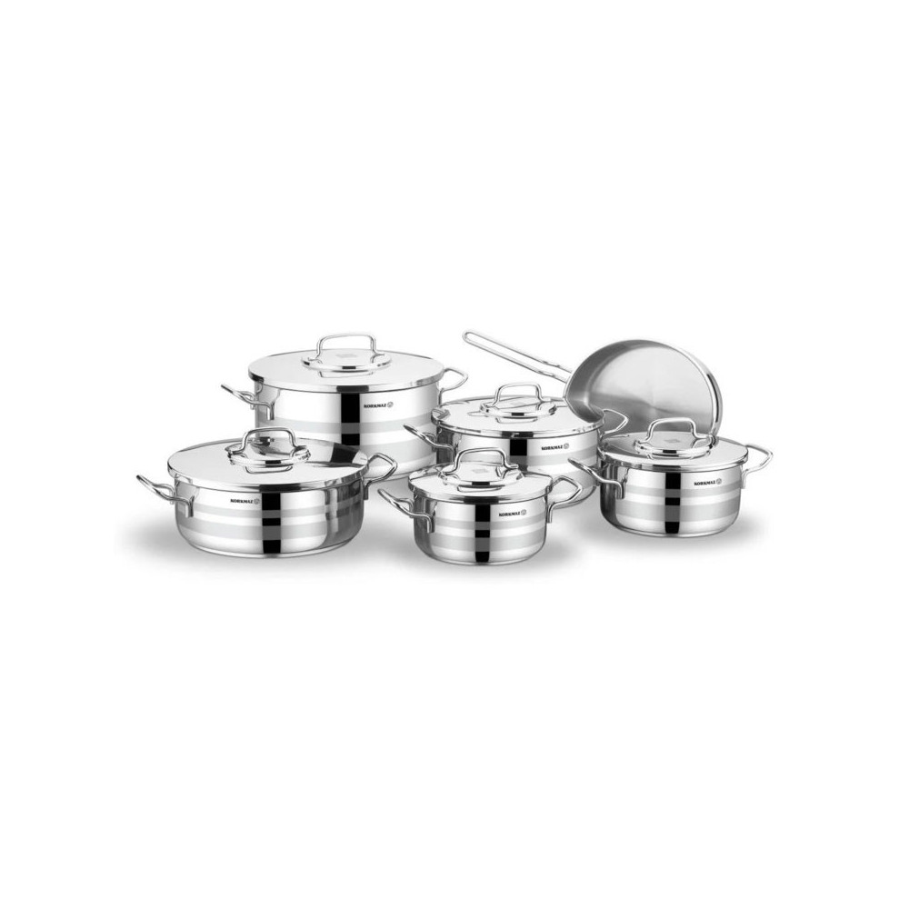 Batterie de Cuisine Korkmaz Astron 11 Pièces / Inox / A2051