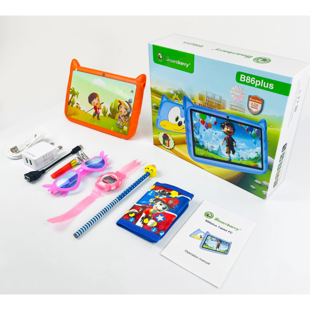 TABLETTE KIDS MARTBARRY B86PLUS WIFI 8G/512G 7" ETUI+FILM +FREE GIFTS / ORANGE