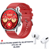 Montre connecté COLMI i30 / Rouge Avec Écouteurs Sans Fil Bluetooth OTU AI-18 Blanc