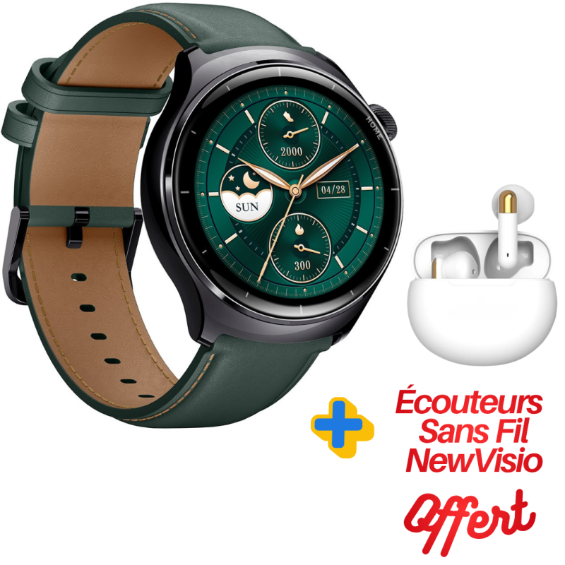 Montre connectée Mibro Lite 3 Pro 22mm / Vert Avec Casque Bluetooth P9 Vert Offert