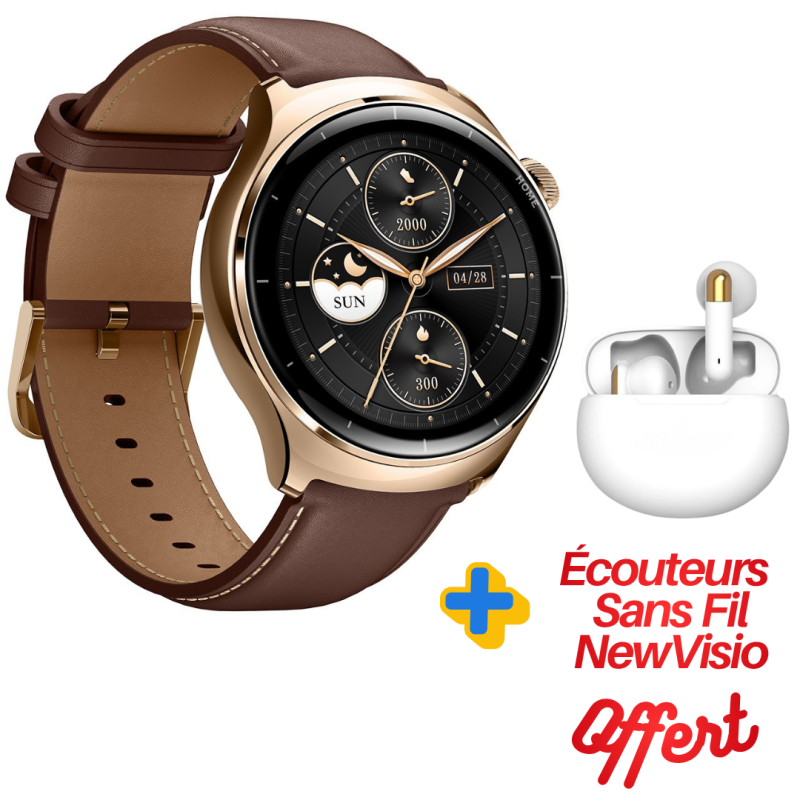 Montre connectée Mibro Lite 3 Pro 22mm / Gold Avec Casque Bluetooth P9 Vert Offert + STRAP-MIBRO-LITE3-PRO