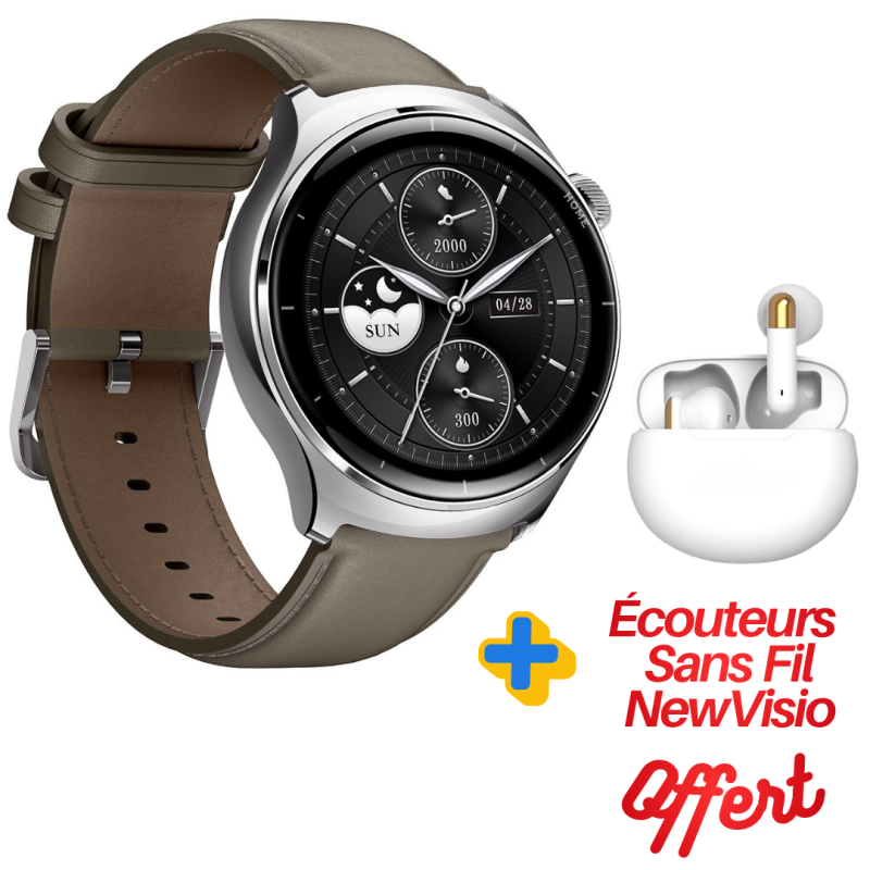 Montre connectée Mibro Lite 3 Pro 22mm / Gris Avec Casque Bluetooth P9 Offert