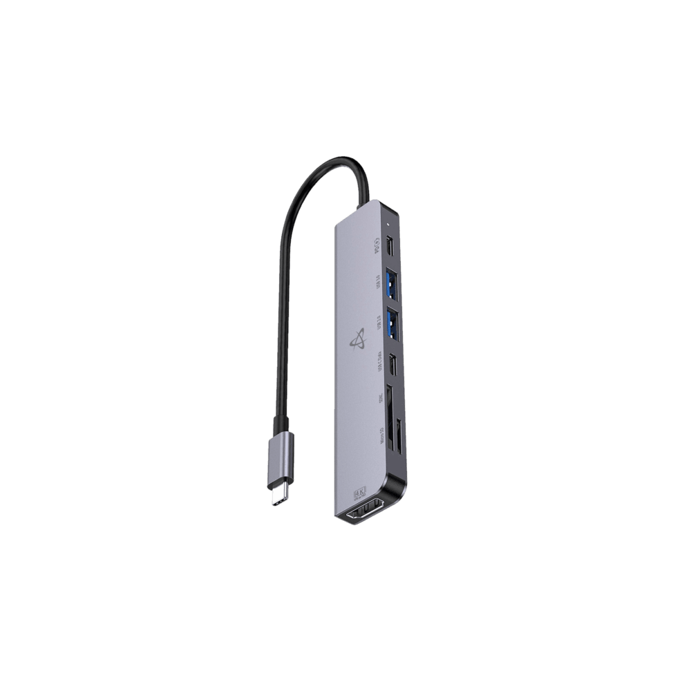 Hub SBOX 7en1 USB-C H-999 / Gris