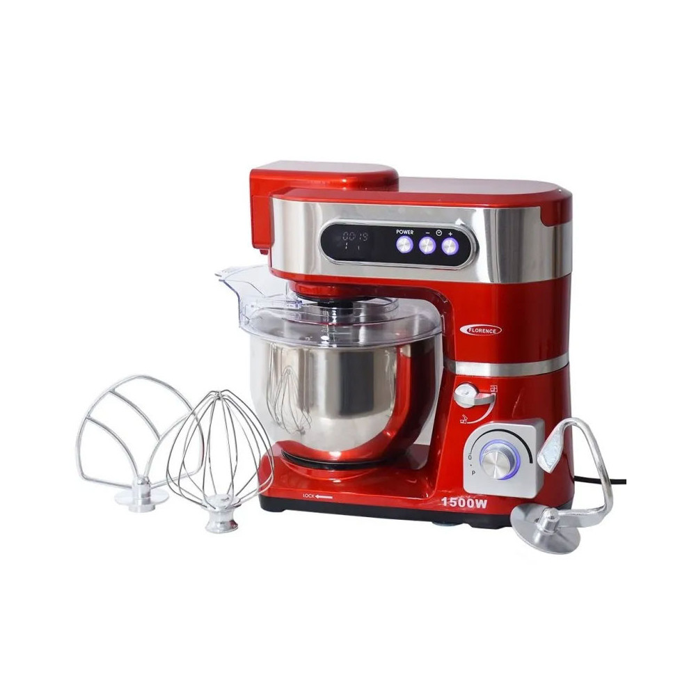 Robot pétrin Florence 6 Litres / 1500W / Rouge