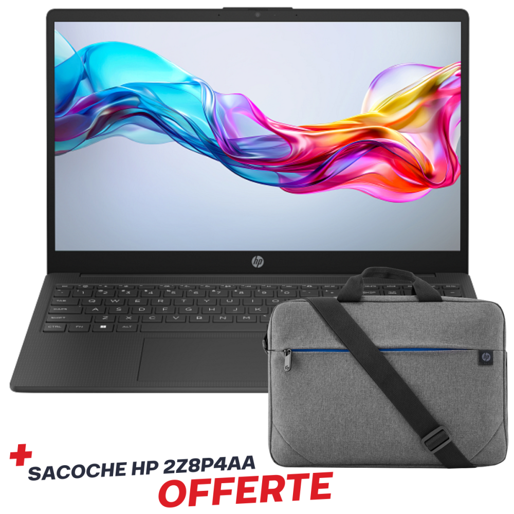 Pc Portable HP 15-fd0438nk / i3-1315U / 32 Go / 512 Go SSD / Noir Avec Sacoche HP 2Z8P4AA Offerte