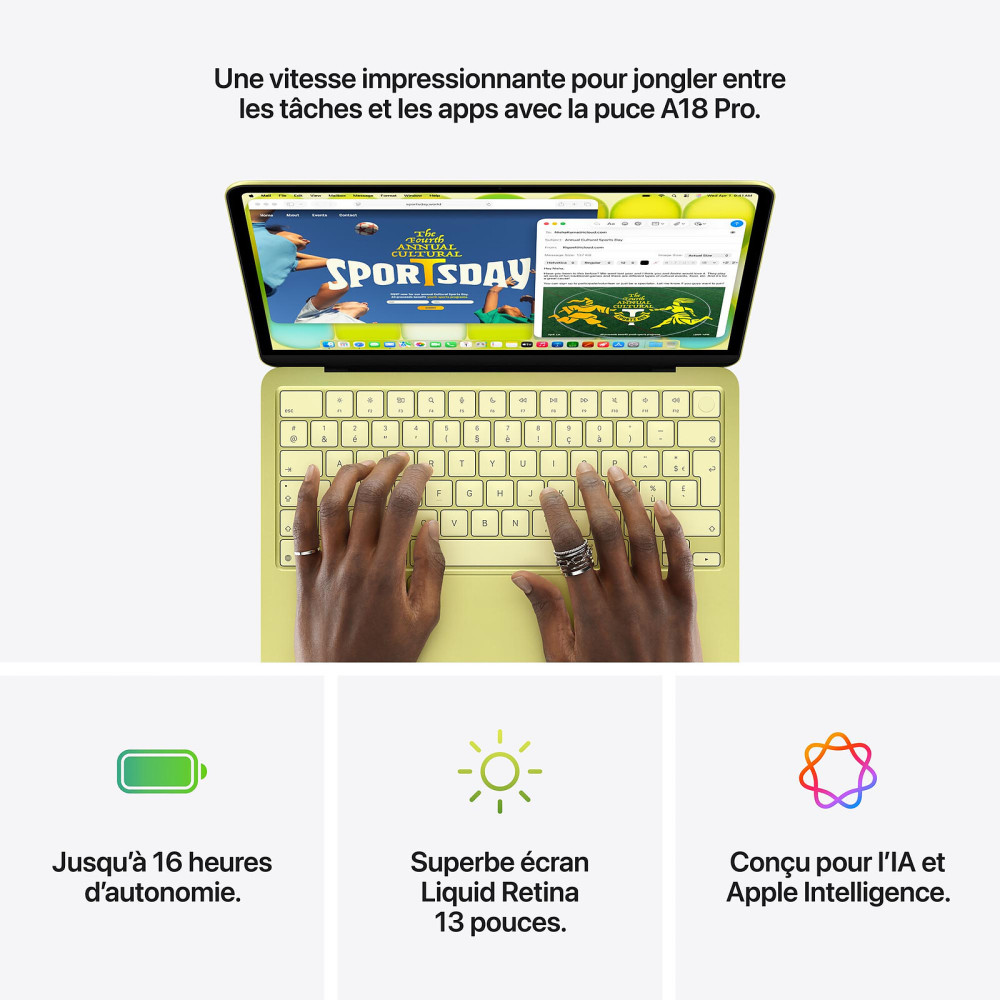 Apple MacBook Neo A18 Pro Avec Touch ID / 8 Go / 512 Go SSD / Silver / Sans Adaptateur