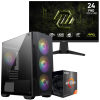 Setup Gamer Special Pc de Bureau Gaming / Ryzen 5 5600GT / Vega 7 / 16 Go Avec Écran Gaming MSI MAG 245F X24 24" Full HD IPS / 240 Hz