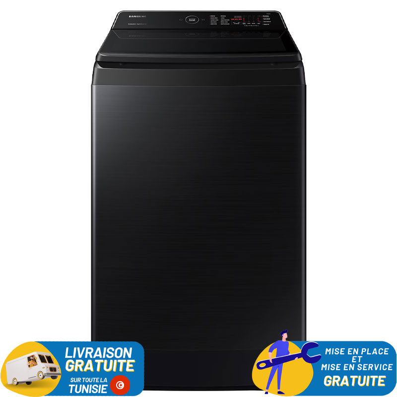 MACHINE À LAVER TOP SAMSUNG 13KG / NOIR CAVIAR  / WA13CG5745BV