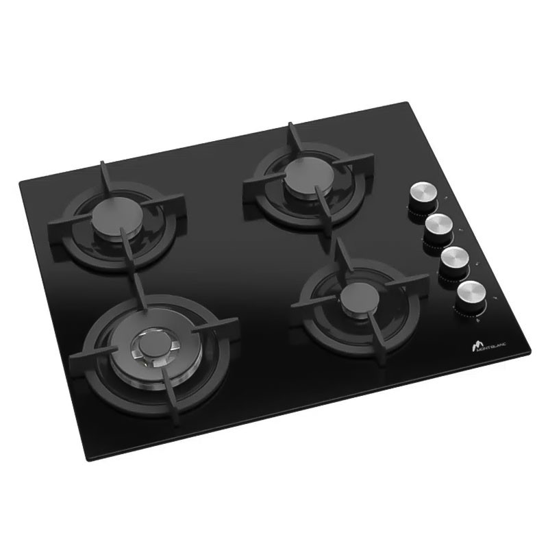 Plaque de cuisson MontBlanc 4 FEUX / 60cm / Noir Vitrée