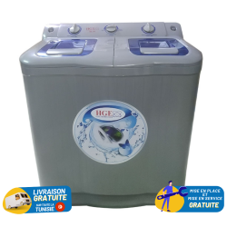 Lave Linge Semi-Automatique HGE  8.5 Kg / Gris / ML-8-5