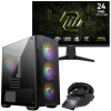 Setup Gamer Special Pc de Bureau Gaming / Ryzen 5 Pro 5655G / Vega 7 / 16 Go Avec Écran Gaming MSI MAG 245F X24 24" Full HD IPS / 240 Hz