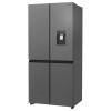 REFRIGERATEUR HOOVER SIDE BY SIDE INVERTER No Frost 463 Litres / HHCR3818EWPL / GRIS TITANIUM / Avec distributeur d'eau