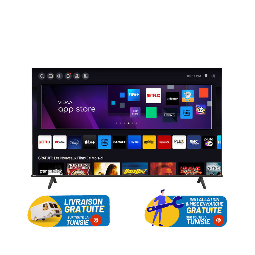 TV HISENSE A6N 55" Smart Série 4K UHD / Noir