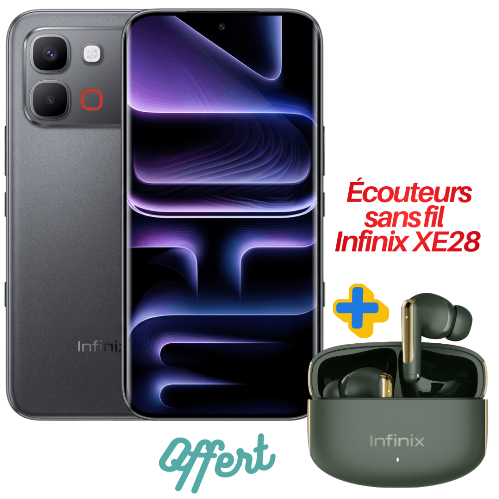 Smartphone Infinix Note Edge 5G / 16 Go / 256 Go / Noir + Écouteurs sans fil Infinix XE28 offerts