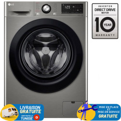 Lave linge Frontale LG F4R3TYG6P 8Kg / Direct Drive / Smart AI DD VIVACE V200 / Silver