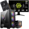 Setup Gamer Special Pc de Bureau Gaming / Ryzen 5 5600GT / RTX 5050 8G / 16 Go Avec Écran Gaming MSI MAG 24.5" Full HD IPS / 200 Hz