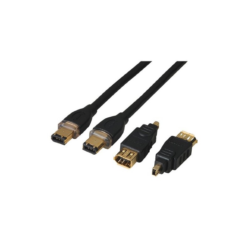 Câble IEEE 1394 FireWire 6 Pins + Adaptateur 2 m