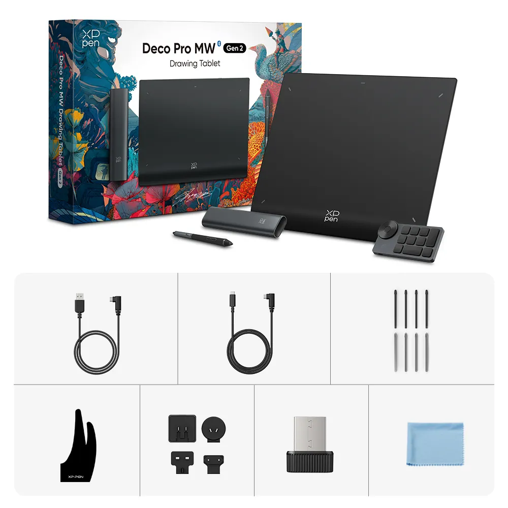 TABLETTE GRAPHIQUE XP-PEN DÉCO PRO MW With K05 GEN 2  / NOIR