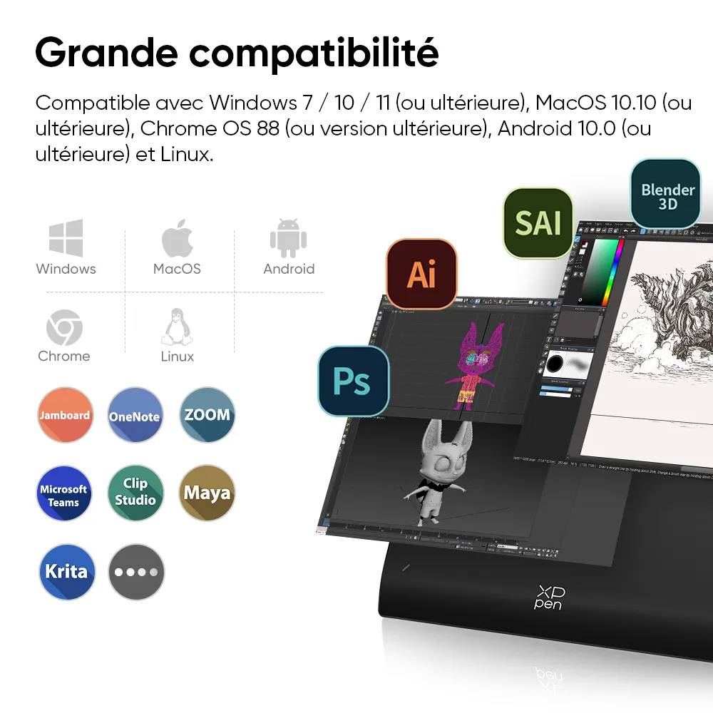 TABLETTE GRAPHIQUE XP-PEN DÉCO PRO MW With K05 GEN 2  / NOIR
