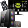 Setup Gamer Special Pc de Bureau Gaming / Ryzen 5 8400F / RTX 5060 Ti 8G / 32 Go Avec Écran Gaming MSI MAG 24.5" Full HD IPS / 200 Hz