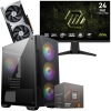 Setup Gamer Special Pc de Bureau Gaming / Ryzen 5 8400F / RTX 5060 Ti 8G / 32 Go Avec Écran Gaming MSI MAG 24" Full HD IPS / 240 Hz