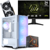 Setup Gamer Special Pc de Bureau Gaming / Ryzen 5 7500F / RTX 5060 Ti 8G / 32 Go Avec Écran Gaming MSI MAG 24" Full HD IPS / 240 Hz