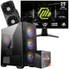 Setup Gamer Special Pc de Bureau Gaming / Ryzen 7 5700 / RTX 5060 Ti 8G / 32 Go Avec Écran Gaming MSI MAG 24.5" Full HD IPS / 200 Hz