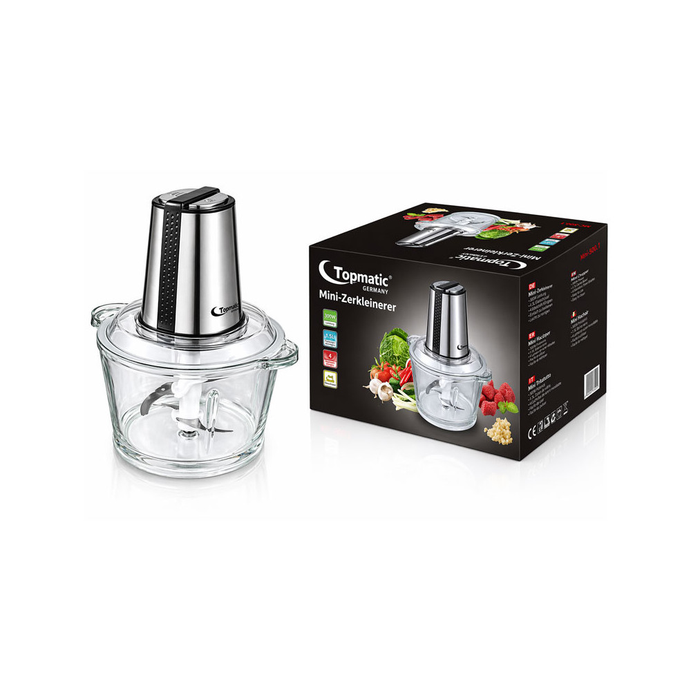 Mini Hachoir TOPMATIC 1.6 Litre  300W / Blanc