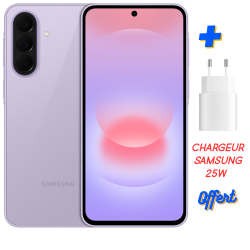 Smartphone Samsung Galaxy A37 5G 16 Go/256 Go / Violet + Chargeur Samsung original 25W Gratuit