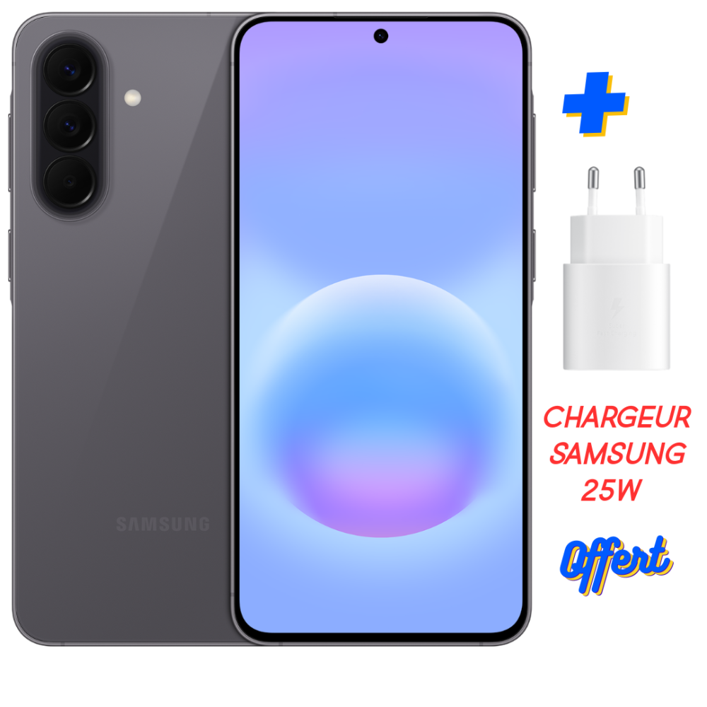 Smartphone Samsung Galaxy A57 5G 16 Go/256 Go / Gris + Chargeur Samsung original 25W Gratuit