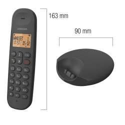 Téléphone Fixe Sans fil Logicom Vega 250 DECT / Noir