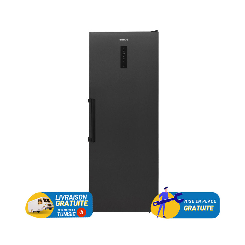 CONGELATEUR VERTICAL FOCUS NO FROST DARK INOX