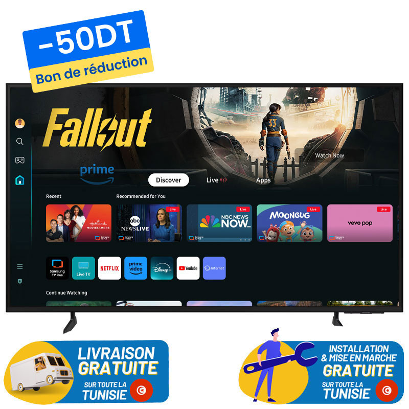 TV SAMSUNG 50" QLED ULTRA HD 4k SMART TV / 50Q7F + 50 TND Bon de Réduction
