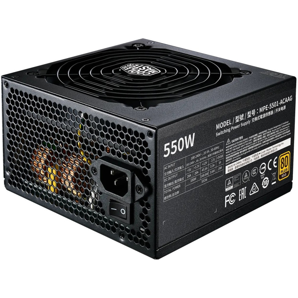 Boite d'alimentation Cooler Master 550W V2 80+ G GOLD ATX3.1 FULLY RANGE