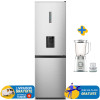 Réfrigérateur HISENSE No Frost Combiné 300 Litres / INOX avec Afficheur et Distributeur d'eau + Blender HISENSE GRATUIT