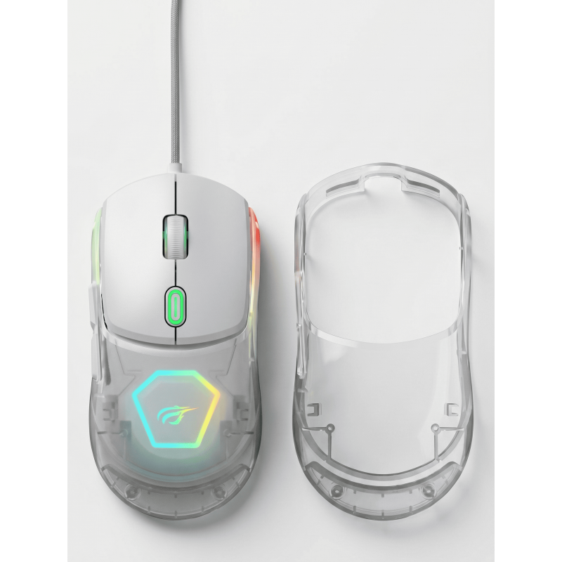 Souris Gaming Havit MS965 / RGB / Blanc