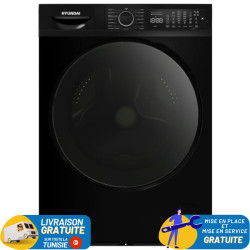 Machine à Laver Hyundai 10Kg INVERTER 1400 TR / Noir