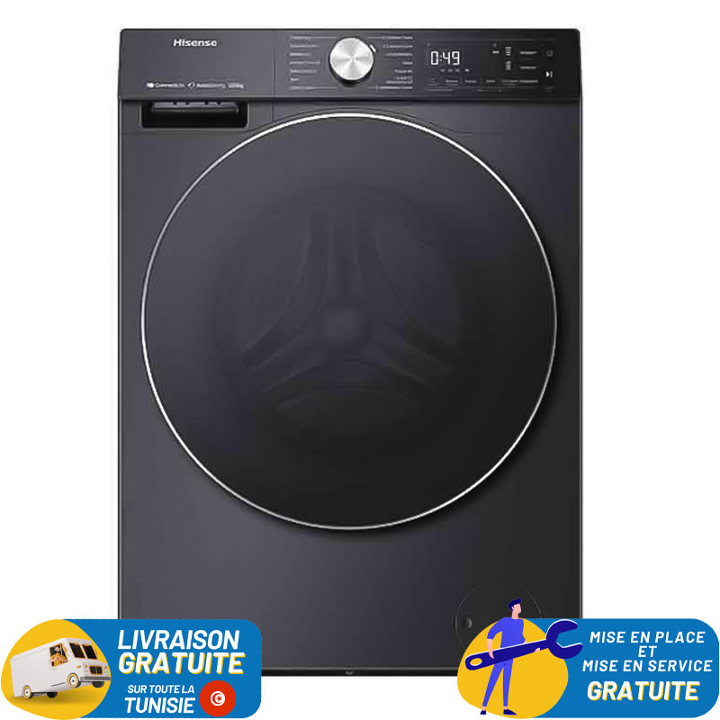 Lave Linge HISENSE 10,5Kg Frontale INVERTER STEAM / INOX