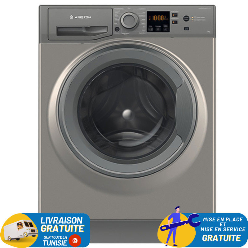 MACHINE À LAVER ARISTON 16 PROG / 9KG / SILVER