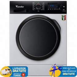 Machine à Laver CONDOR CON-F812D / 8 KG / 1200 trs / Silver / CON-F812DS