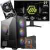 Setup Gamer Special Pc de Bureau Gaming / Ryzen 5 7600X / RTX 5070 12G / 32 Go Avec Écran Gaming MSI MAG 27" WQHD IPS / 180 Hz