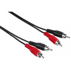 Câble audio Hama 2 RCA Mâle/Mâle 2.5M