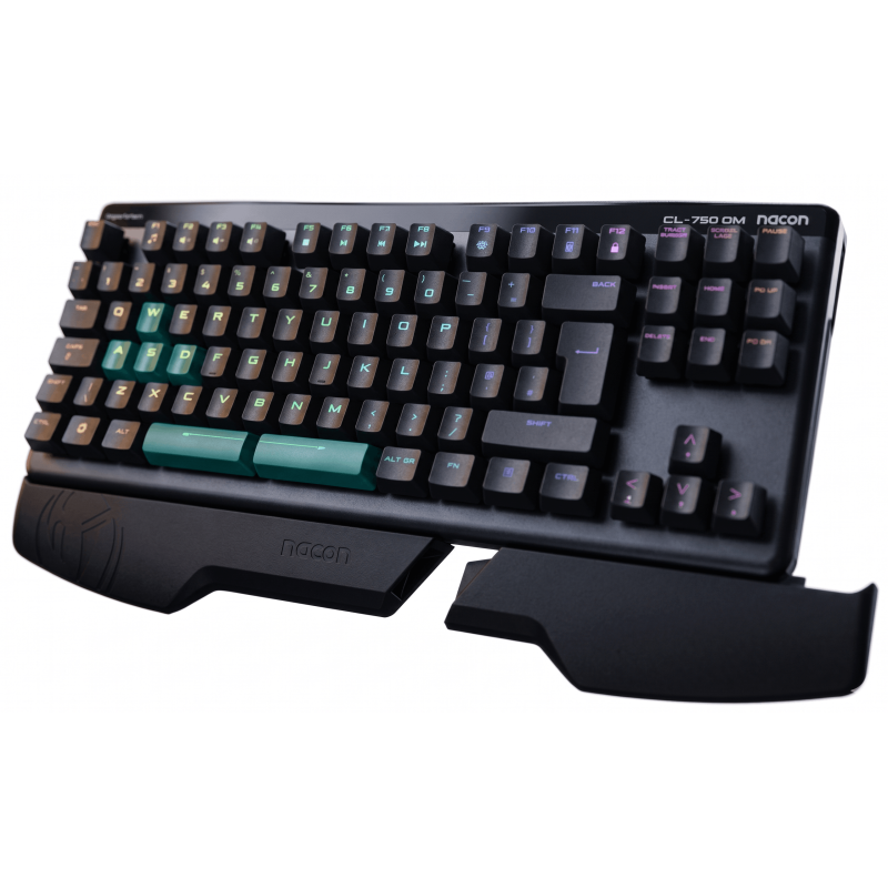 Clavier filaire gaming Nacon  Optique-mécanique /  Azerty /  Gris et Noir
