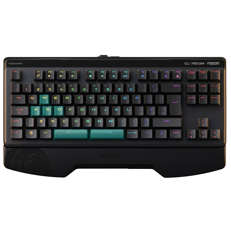 Clavier filaire gaming Nacon  Optique-mécanique /  Azerty /  Gris et Noir